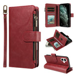 Custodia similpelle con 9 scomparti per carte per iPhone 16e-18 Pro Max