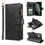 Custodia similpelle con 9 scomparti per carte per iPhone 16e-18 Pro Max