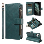 Custodia similpelle con 9 scomparti per carte per iPhone 16e-18 Pro Max