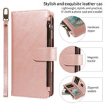 Custodia similpelle con 9 scomparti per carte per iPhone 16e-18 Pro Max