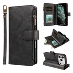 Custodia similpelle con 9 scomparti per carte per iPhone 16e-18 Pro Max