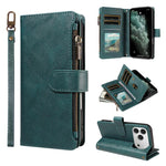 Custodia similpelle con 9 scomparti per carte per iPhone 16e-18 Pro Max