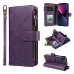 Custodia similpelle con 9 scomparti per carte per iPhone 16e-18 Pro Max