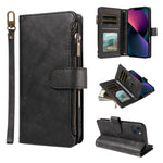 Custodia similpelle con 9 scomparti per carte per iPhone 16e-18 Pro Max