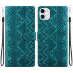 Custodia in ecopelle con motivo etnico per iPhone 11