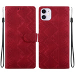 Custodia in ecopelle con motivo etnico per iPhone 11