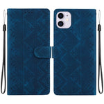 Custodia in ecopelle con motivo etnico per iPhone 11