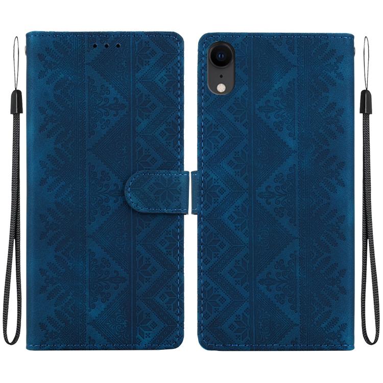 Custodia in ecopelle con motivo etnico per iPhone 11