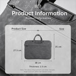 Borsa a mano in pelle per laptop 13,3-14 pollici