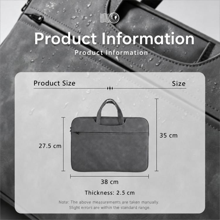 Borsa a mano in pelle per laptop 13,3-14 pollici