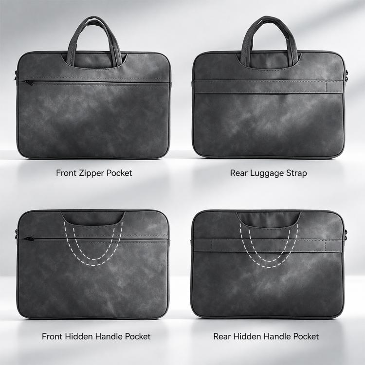 Borsa a mano in pelle per laptop 13,3-14 pollici
