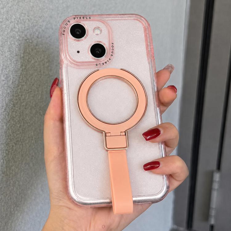 Cornice per fotocamera con lettere glitterate e supporto magnetico per iPhone 13