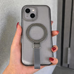 Cornice per fotocamera con lettere glitterate e supporto magnetico per iPhone 13