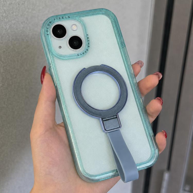 Cornice per fotocamera con lettere glitterate e supporto magnetico per iPhone 13
