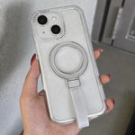 Cornice per fotocamera con lettere glitterate e supporto magnetico per iPhone 13