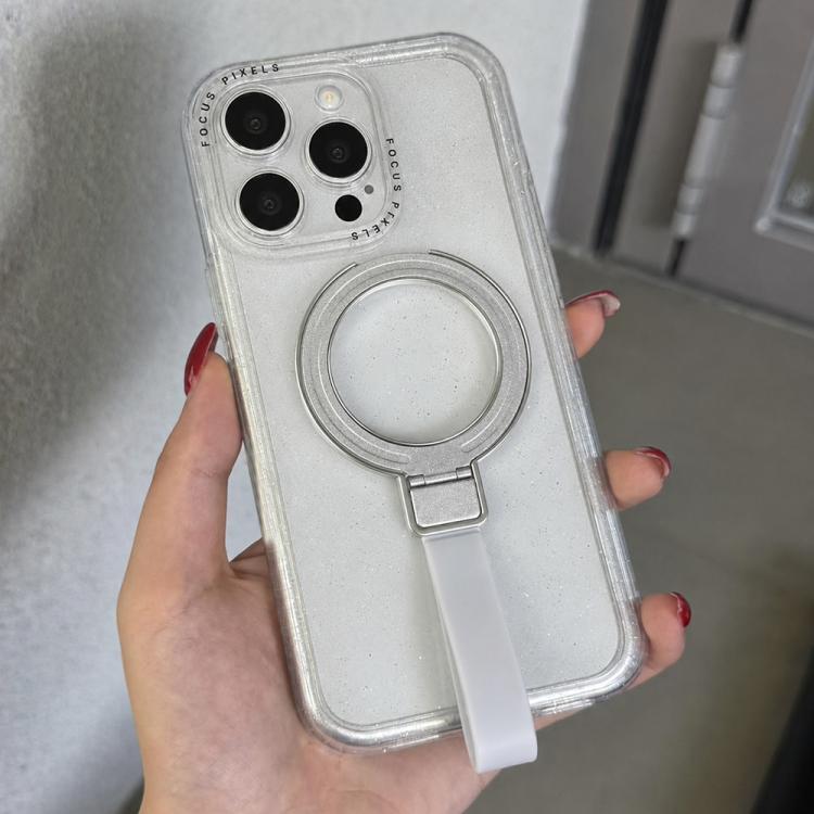Cornice per fotocamera con lettere glitterate e supporto magnetico per iPhone 13