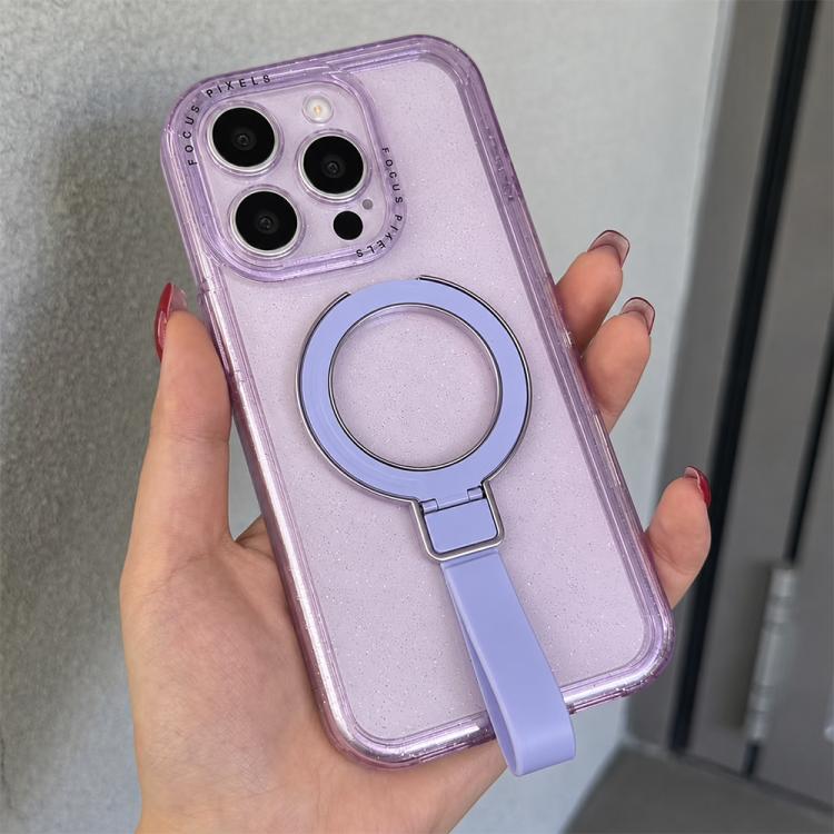 Cornice per fotocamera con lettere glitterate e supporto magnetico per iPhone 13
