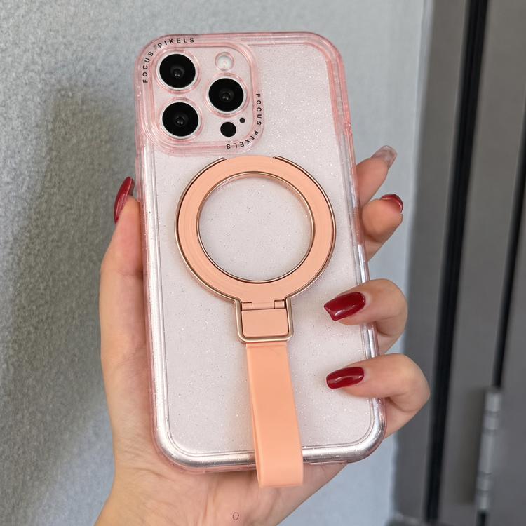 Cornice per fotocamera con lettere glitterate e supporto magnetico per iPhone 13
