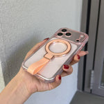 Cornice per fotocamera con lettere glitterate e supporto magnetico per iPhone 13