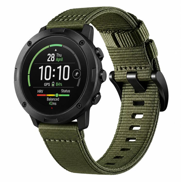 Cinturino per orologio in tela e nylon con fibbia ad ardiglione., For Suunto 9 / Suunto 7