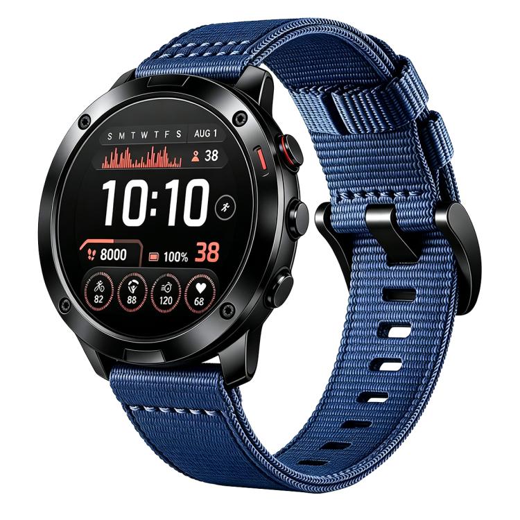 Cinturino per orologio in tela e nylon con fibbia ad ardiglione., For Suunto 9 / Suunto 7