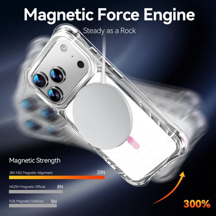 Custodia magnetica antiurto con angoli ammortizzanti per iPhone 17 Pro Max