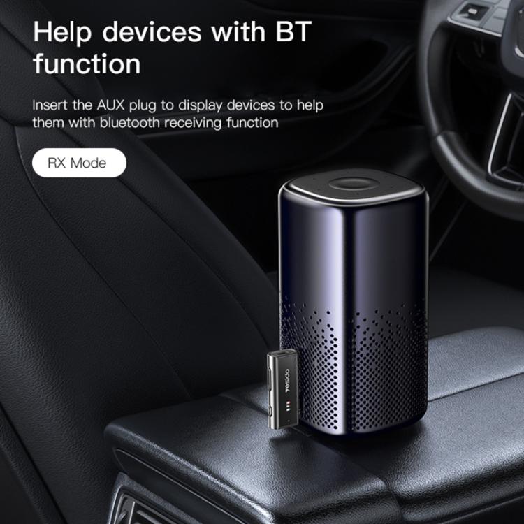 Adattatore wireless Yesido YAU41 2 in 1, adattatore audio AUX da 3,5 mm, trasmettitore e ricevitore Bluetooth 5.1 per auto.