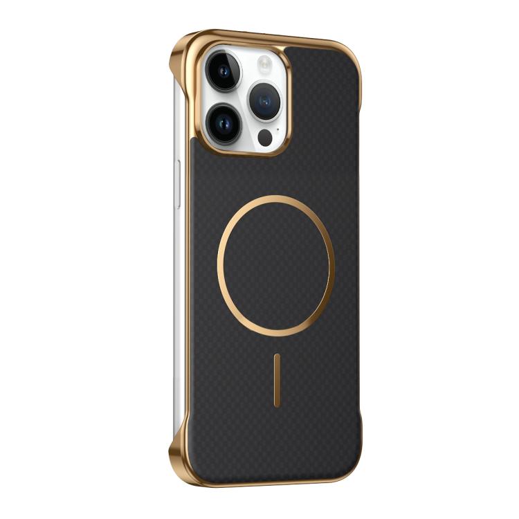 Custodia magnetica con texture in Kevlar per iPhone 13 e 14 Pro Max