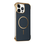 Custodia magnetica con texture in Kevlar per iPhone 13 e 14 Pro Max