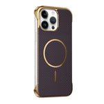 Custodia magnetica con texture in Kevlar per iPhone 13 e 14 Pro Max