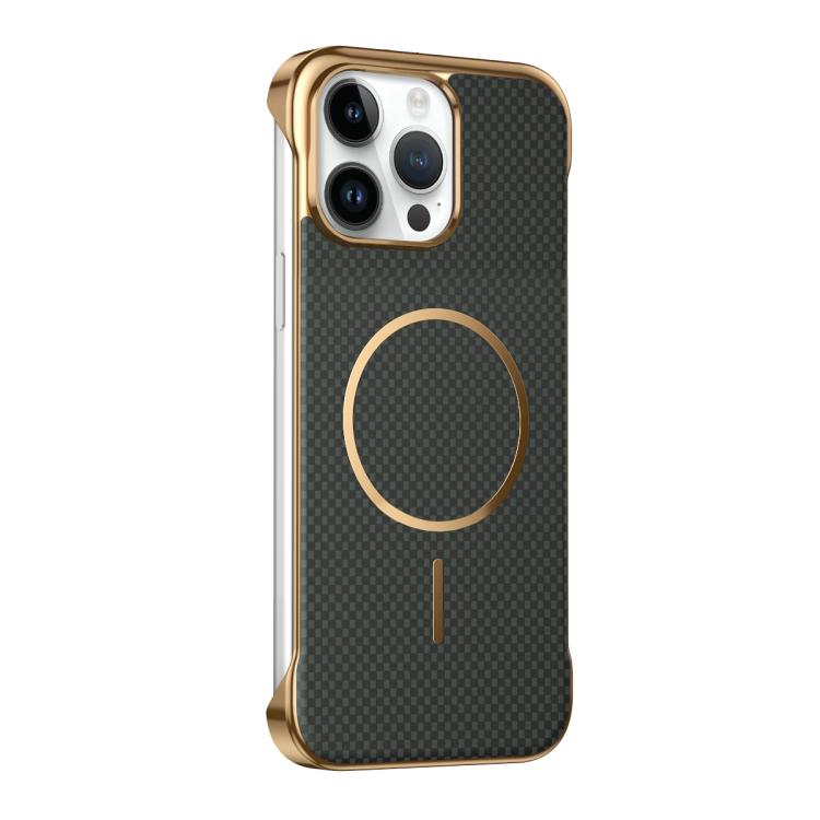 Custodia magnetica con texture in Kevlar per iPhone 13 e 14 Pro Max
