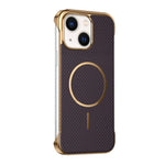 Custodia magnetica con texture in Kevlar per iPhone 13 e 14 Pro Max