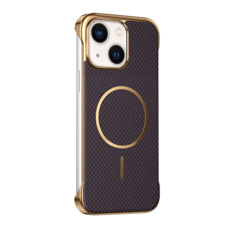 Custodia magnetica con texture in Kevlar per iPhone 13 e 14 Pro Max