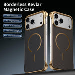 Custodia magnetica con texture in Kevlar per iPhone 13 e 14 Pro Max