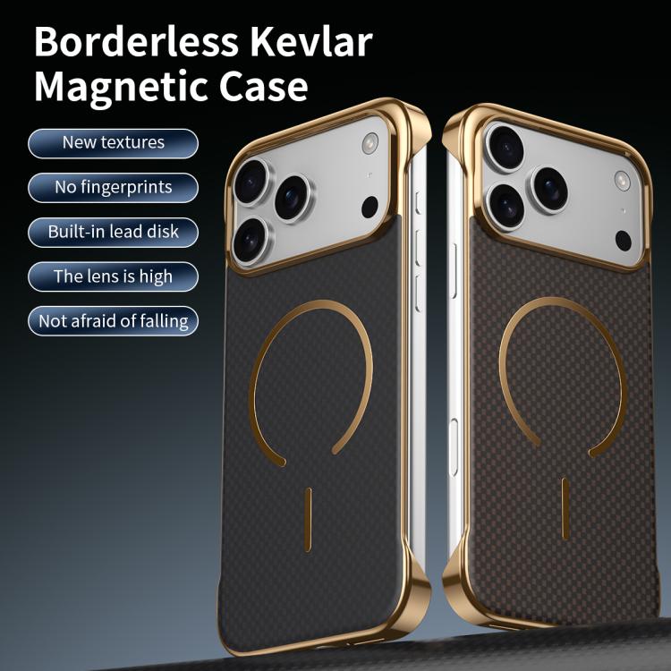 Custodia magnetica con texture in Kevlar per iPhone 13 e 14 Pro Max