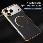 Custodia magnetica con texture in Kevlar per iPhone 13 e 14 Pro Max