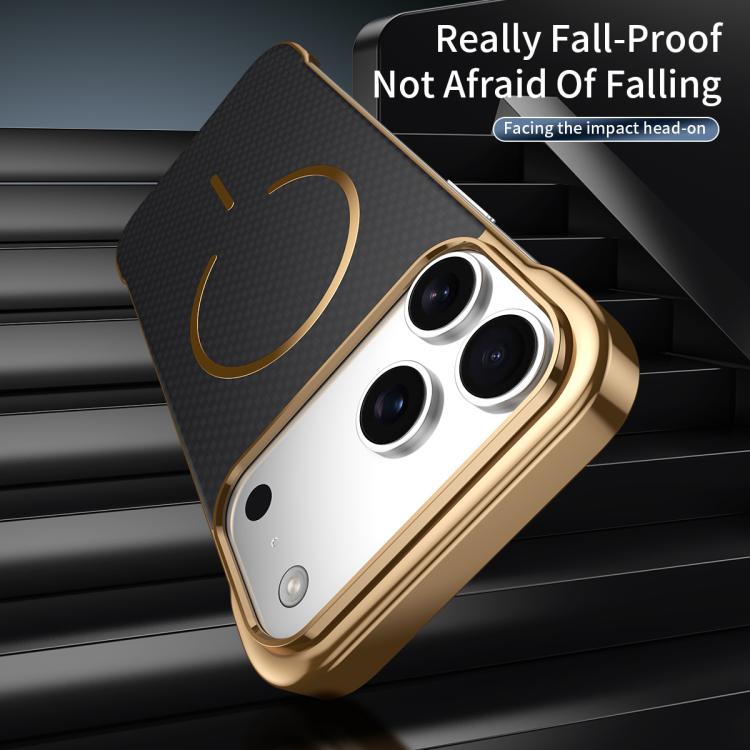 Custodia magnetica con texture in Kevlar per iPhone 13 e 14 Pro Max