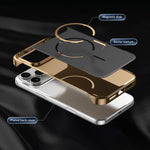 Custodia magnetica con texture in Kevlar per iPhone 13 e 14 Pro Max