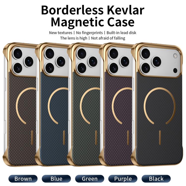 Custodia magnetica con texture in Kevlar per iPhone 13 e 14 Pro Max