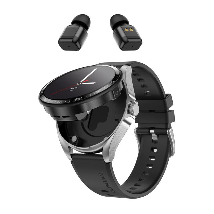 Smartwatch F36 con schermo HD da 1,46 pollici, auricolari wireless 2 in 1 e supporto per la connessione a due dispositivi.