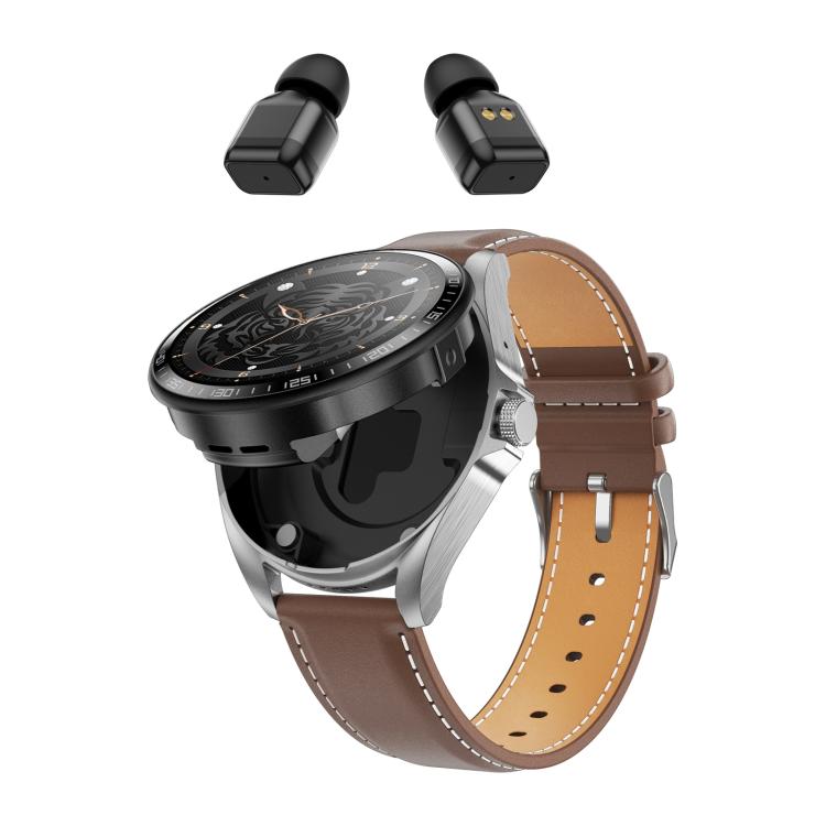 Smartwatch F36 con schermo HD da 1,46 pollici, auricolari wireless 2 in 1 e supporto per la connessione a due dispositivi.