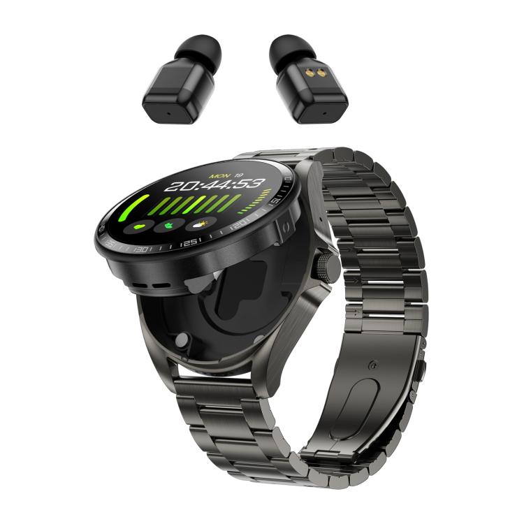 Smartwatch F36 con schermo HD da 1,46 pollici, auricolari wireless 2 in 1 e supporto per la connessione a due dispositivi.