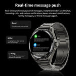 Smartwatch F36 con schermo HD da 1,46 pollici, auricolari wireless 2 in 1 e supporto per la connessione a due dispositivi.