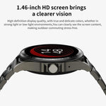 Smartwatch F36 con schermo HD da 1,46 pollici, auricolari wireless 2 in 1 e supporto per la connessione a due dispositivi.