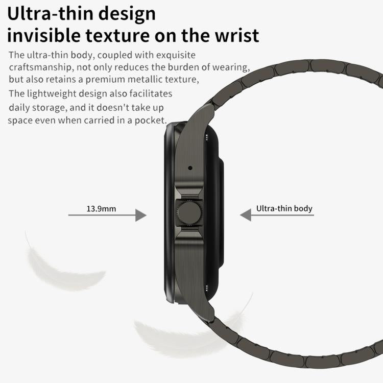 Smartwatch F36 con schermo HD da 1,46 pollici, auricolari wireless 2 in 1 e supporto per la connessione a due dispositivi.