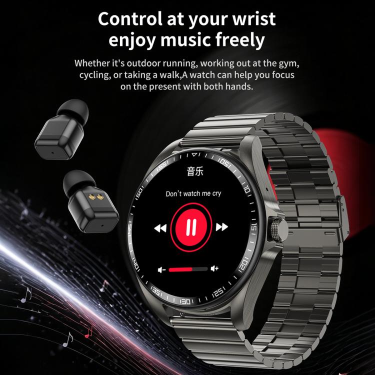 Smartwatch F36 con schermo HD da 1,46 pollici, auricolari wireless 2 in 1 e supporto per la connessione a due dispositivi.