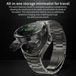 Smartwatch F36 con schermo HD da 1,46 pollici, auricolari wireless 2 in 1 e supporto per la connessione a due dispositivi.
