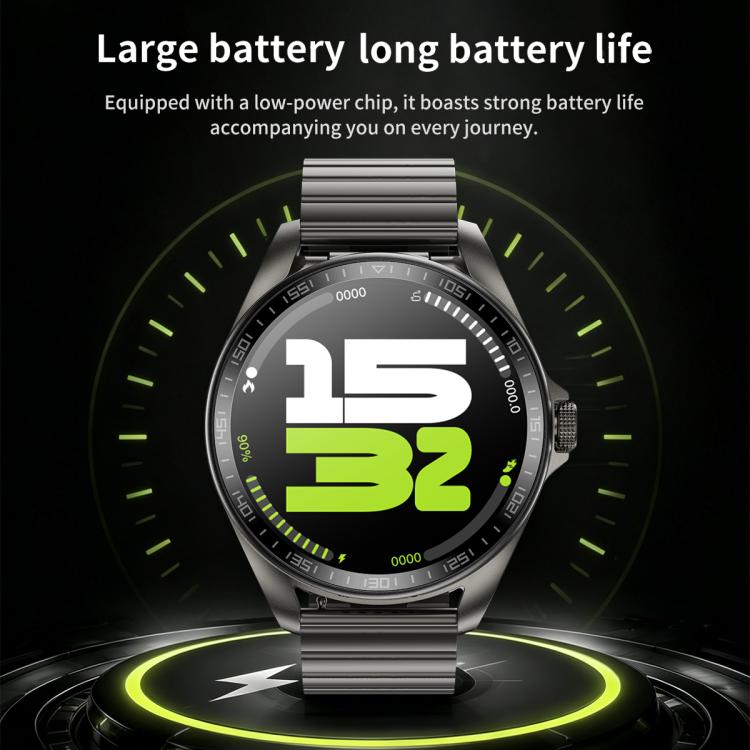 Smartwatch F36 con schermo HD da 1,46 pollici, auricolari wireless 2 in 1 e supporto per la connessione a due dispositivi.