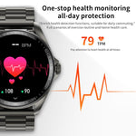 Smartwatch F36 con schermo HD da 1,46 pollici, auricolari wireless 2 in 1 e supporto per la connessione a due dispositivi.