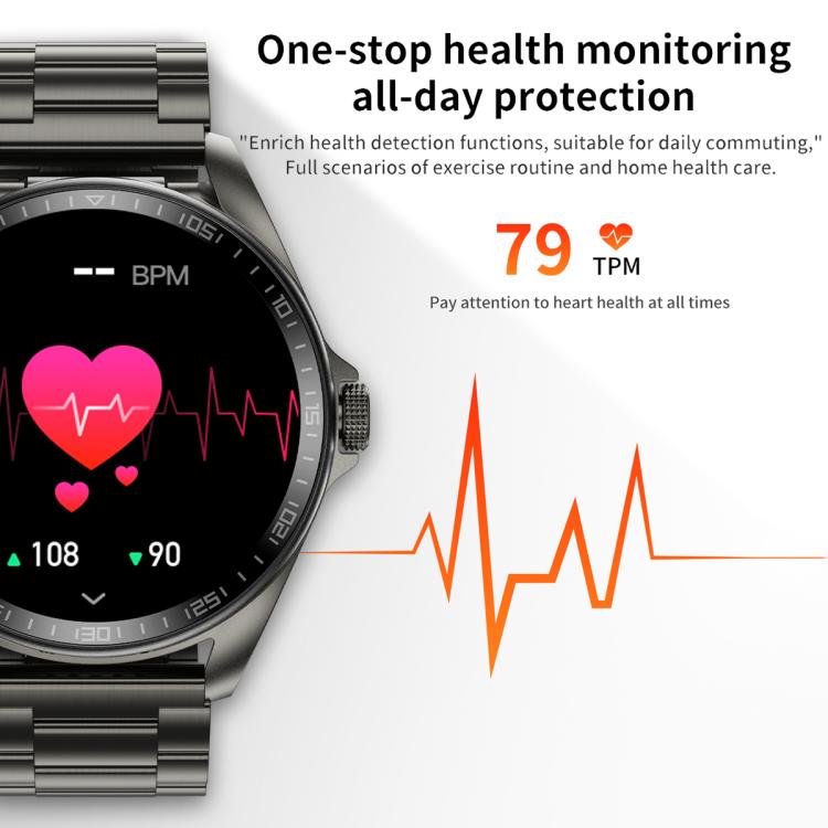 Smartwatch F36 con schermo HD da 1,46 pollici, auricolari wireless 2 in 1 e supporto per la connessione a due dispositivi.